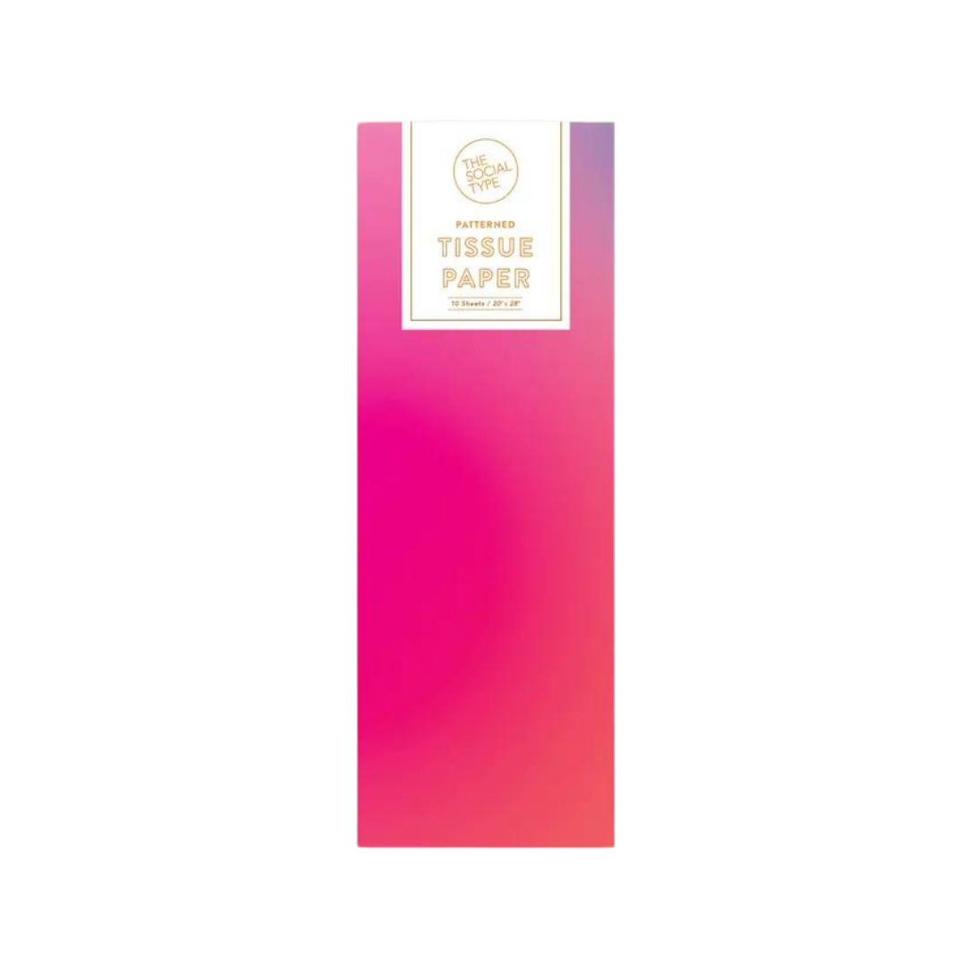 Colorful gradient tissue paper pink and purple for gift wrapping from Parte Haus party supply store in Bethesda MD