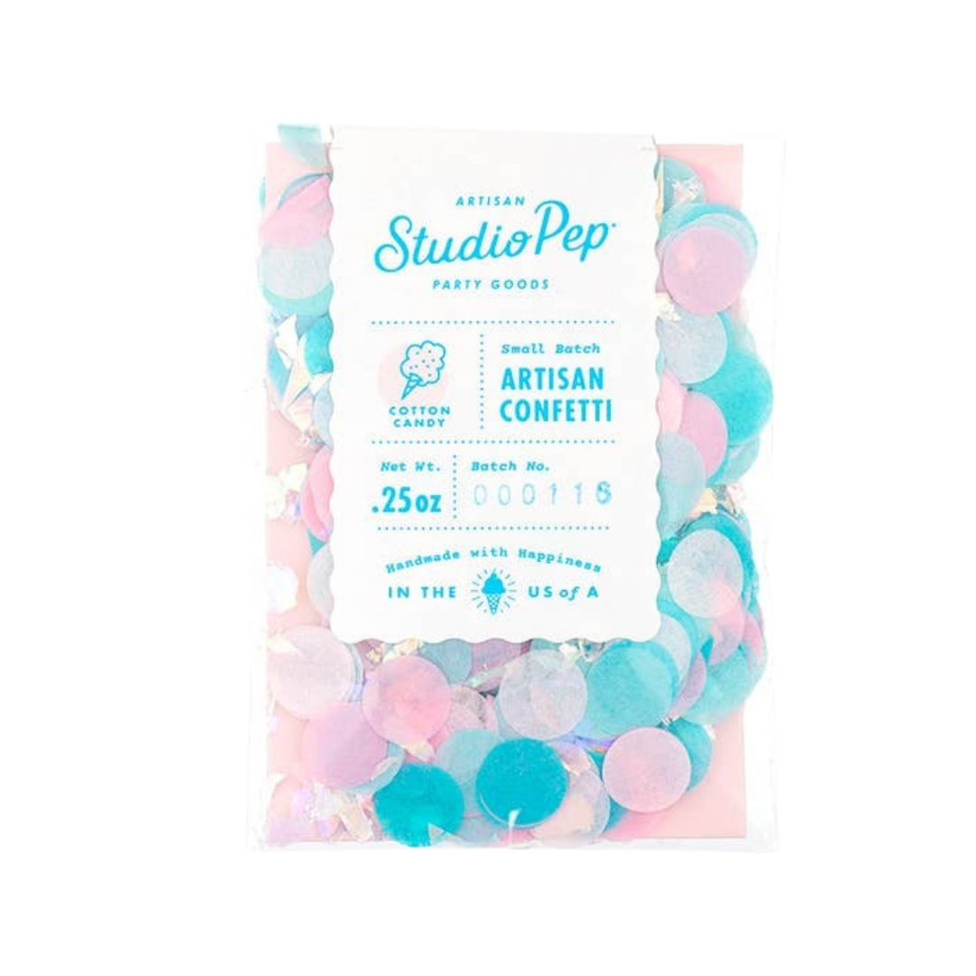 Cotton candy pastel artisan confetti circular shapes celebration from Parte Haus party supply store in Bethesda Maryland