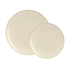 Cream Reusable Plates - 2 sizes