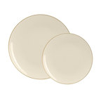 Cream Reusable Plates - 2 sizes
