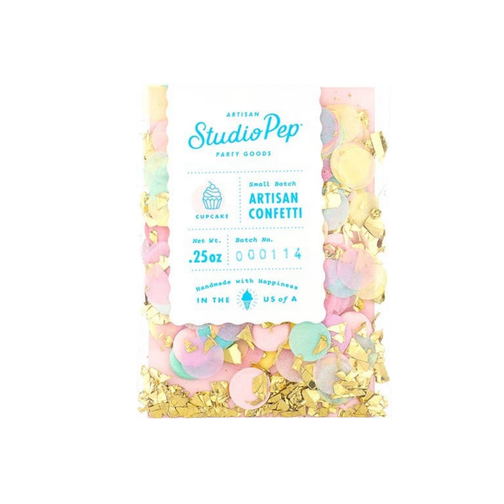 Pastel gold confetti mini pack for birthdays from Parte Haus party supply store in Bethesda Maryland