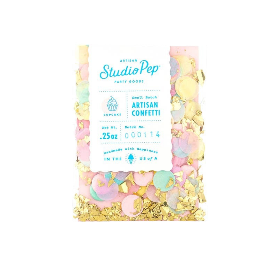 Pastel gold confetti mini pack for birthdays from Parte Haus party supply store in Bethesda Maryland