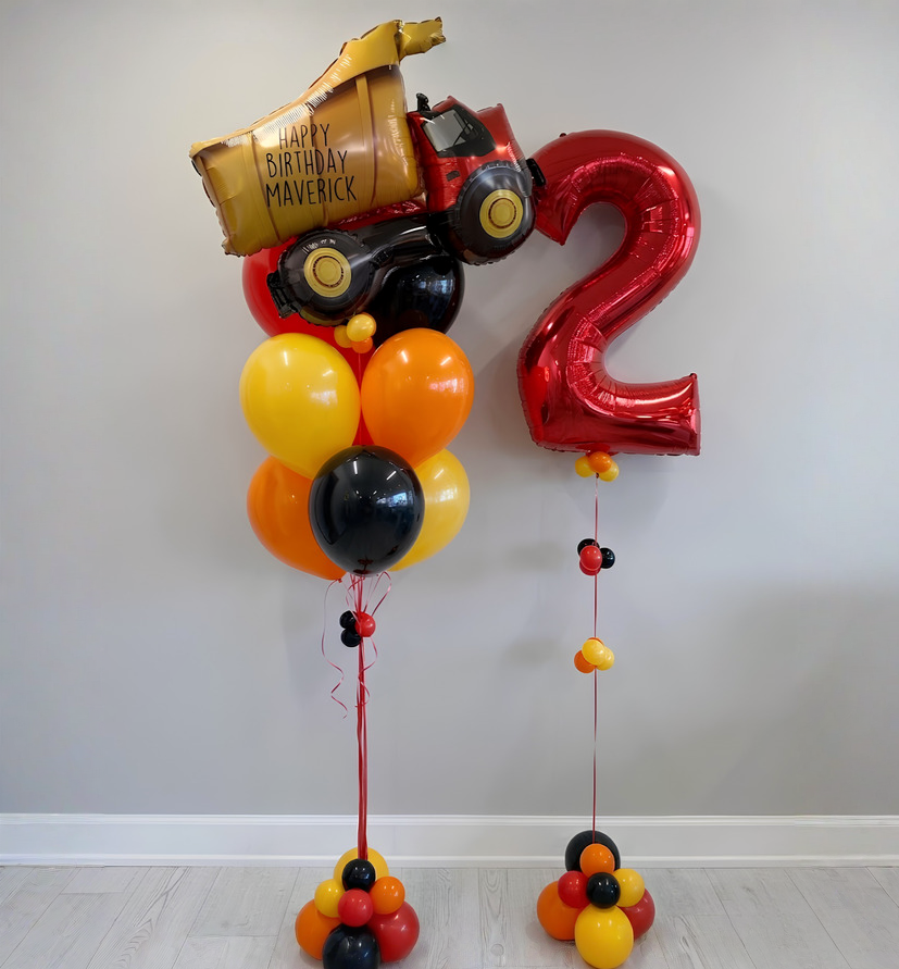 Dump Truck Birthday Balloon Bundle