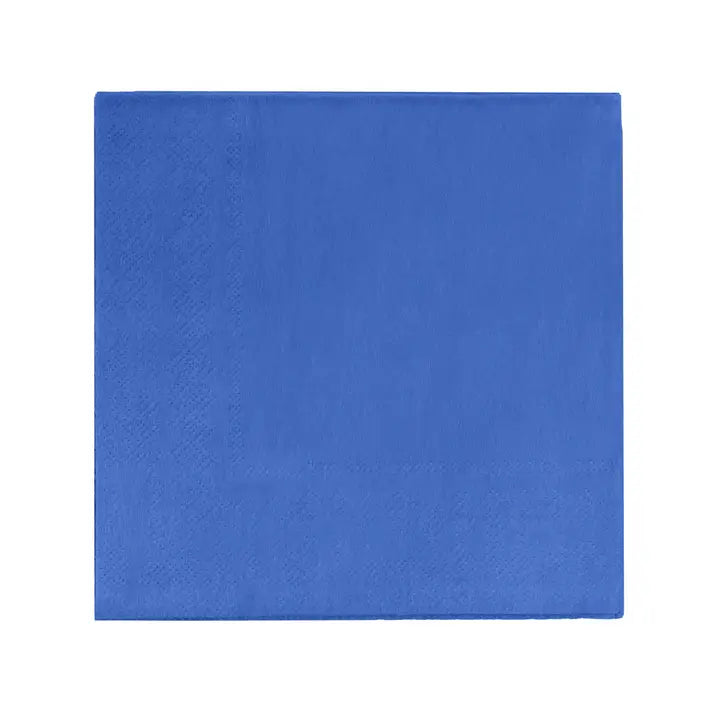 Dark blue luncheon napkin with simple folded design for birthday from Parte Haus party supply store in Bethesda MD