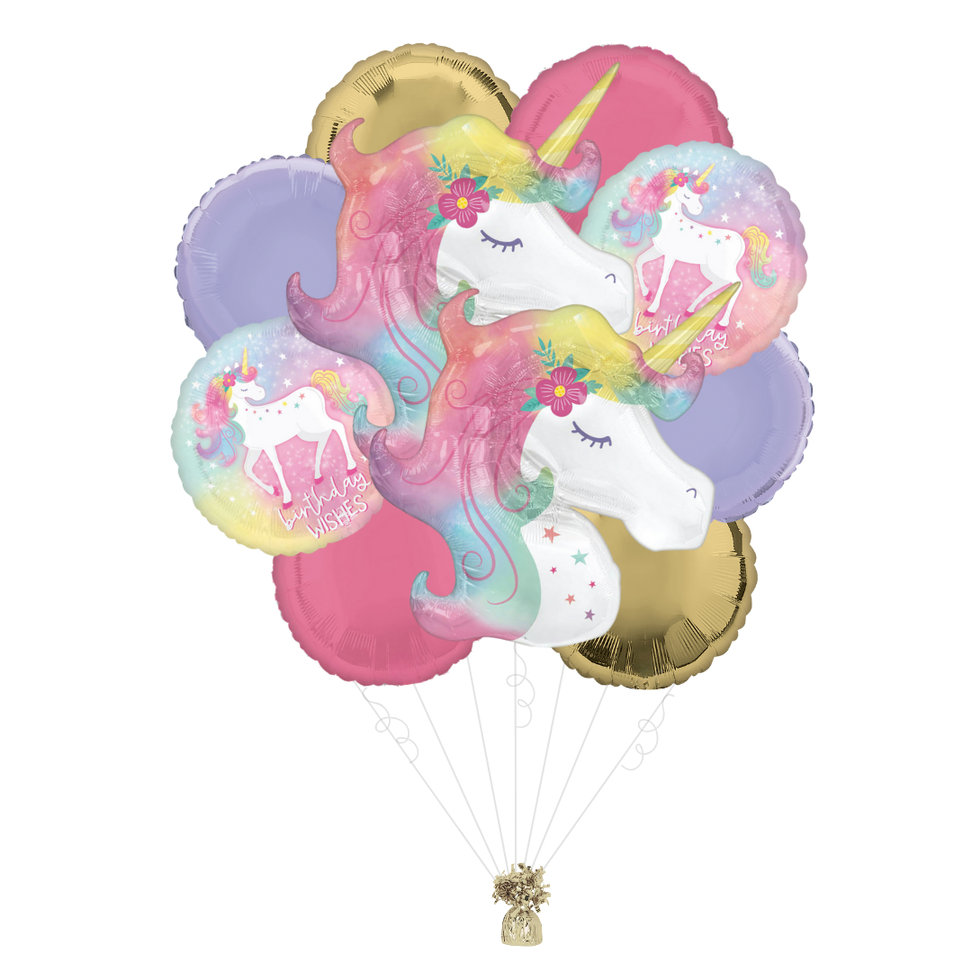 Enchanted Unicorn Foil Balloon Bundle