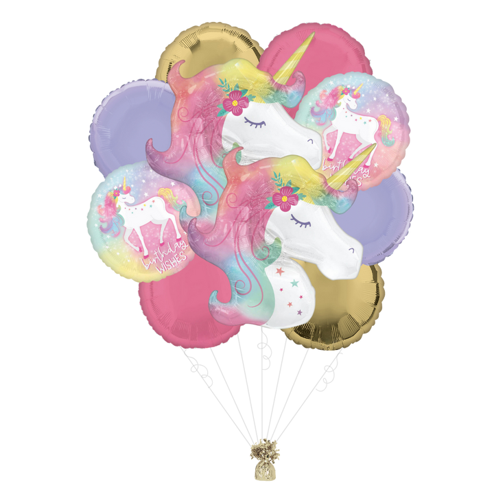Enchanted Unicorn Foil Balloon Bundle