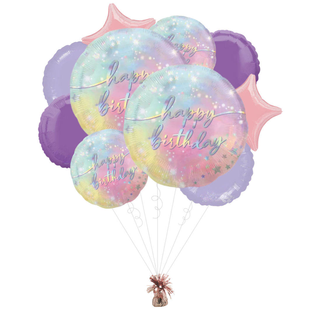 Luminous Birthday Foil Balloon Bundle