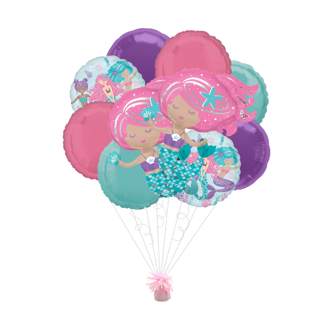 Shimmering Mermaid Foil Balloon Bundle