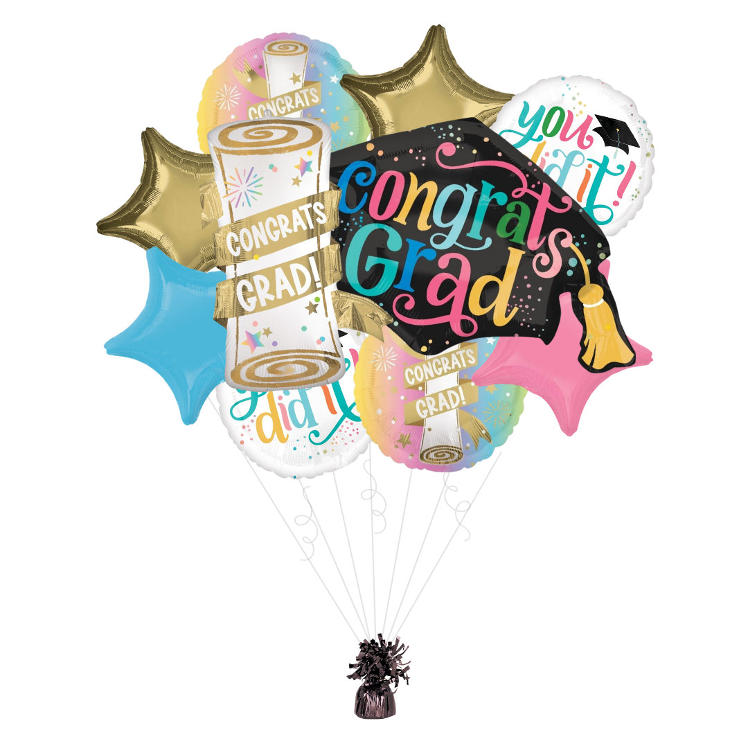 Congrats Grad! You did it Foil Balloon Bundle