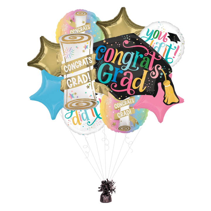 Congrats Grad! You did it Foil Balloon Bundle