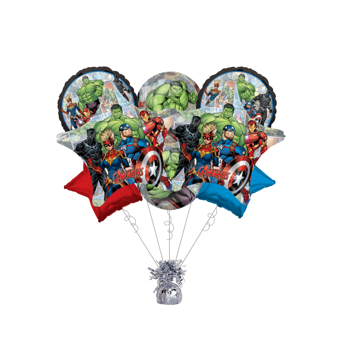 Premium The Avengers Unite Foil Balloon Bundle with Balloon Weight - Marvel