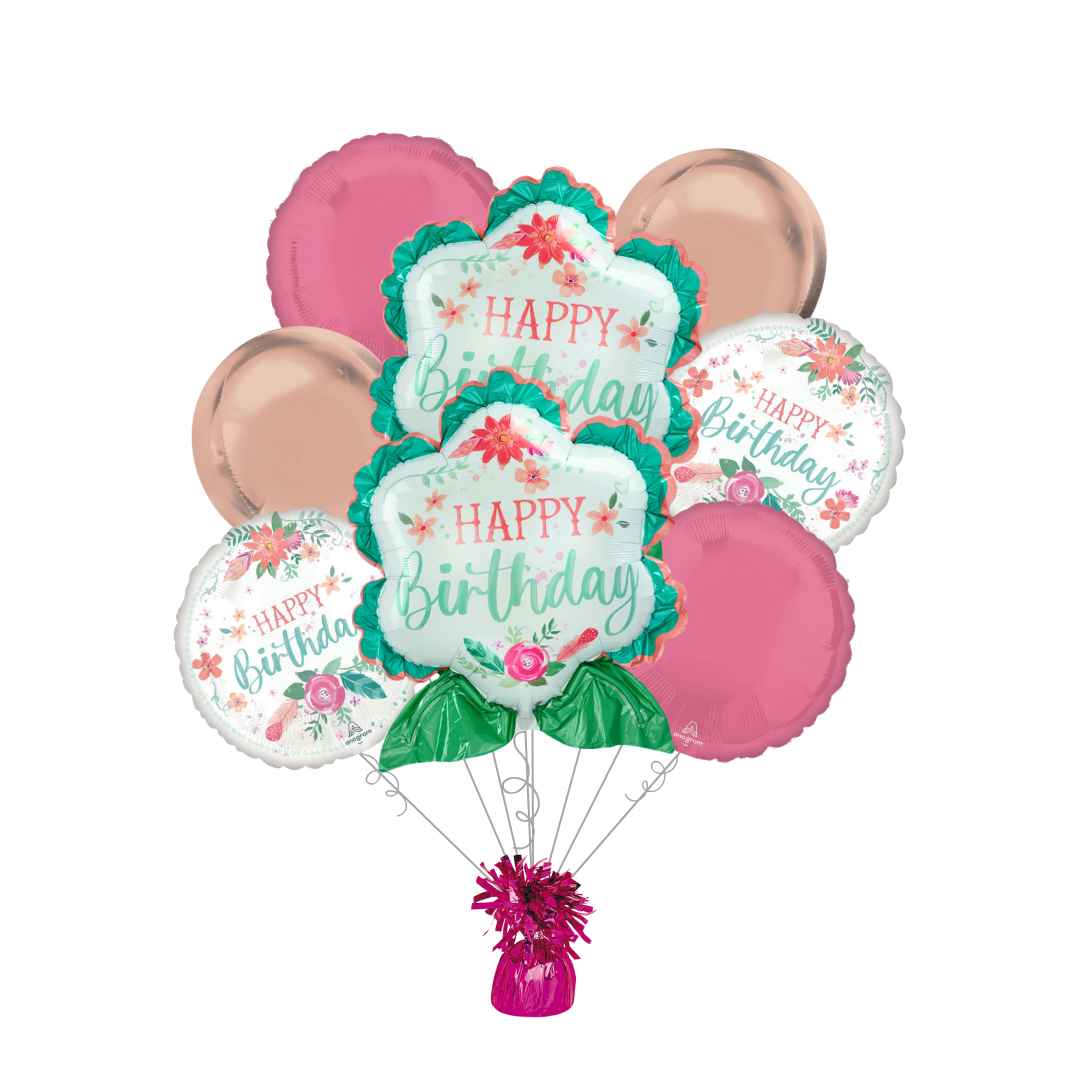 Premium Free Spirit Foil Balloon Bundle with Balloon Weight