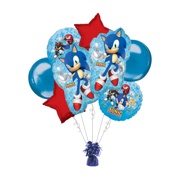 Premium Sonic the Hedgehog 2 Foil Balloon Bundle with Balloon Weight