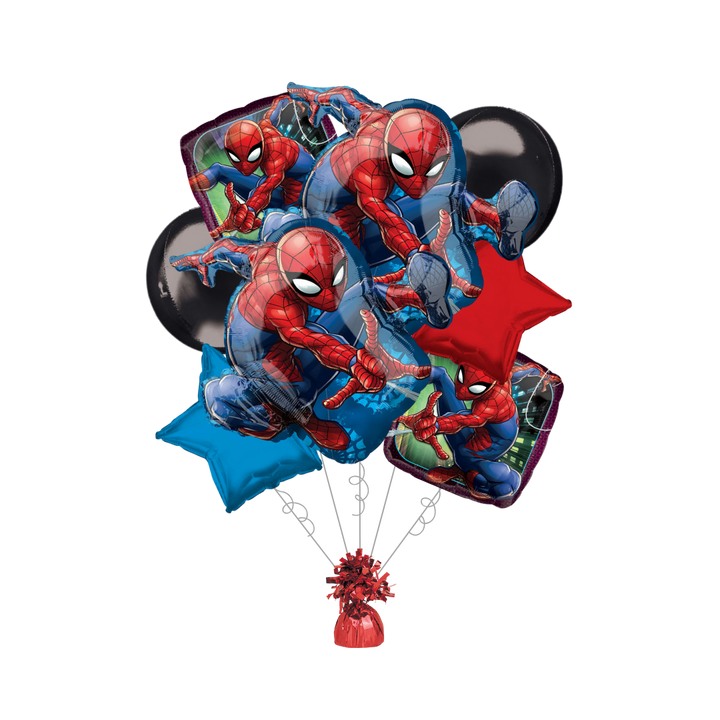Premium Spider-Man Webbed Wonder Foil Balloon Bundle with Balloon Weight
