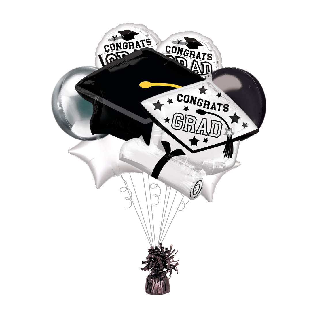 White Graduation School Colors Be True to Your School Balloon Bundle