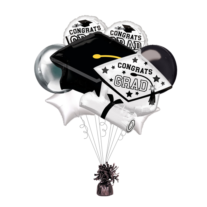 White Graduation School Colors Be True to Your School Balloon Bundle