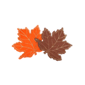 Orange and brown autumn leaf shaped beverage napkins fall theme from Parte Haus party supply store in Bethesda MD