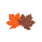Orange and brown autumn leaf shaped beverage napkins fall theme from Parte Haus party supply store in Bethesda MD