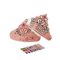 Pink princess tiara card kit with colorful gems perfect for birthday celebration from Parte Haus party supply store in Bethesda MD