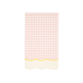 Pastel Gingham Scallop Guest Napkins