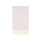 Pastel Gingham Scallop Guest Napkins
