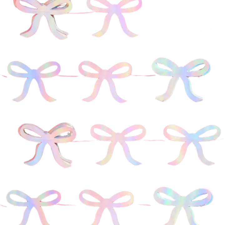 Iridescent Bow Garland Party Decor 