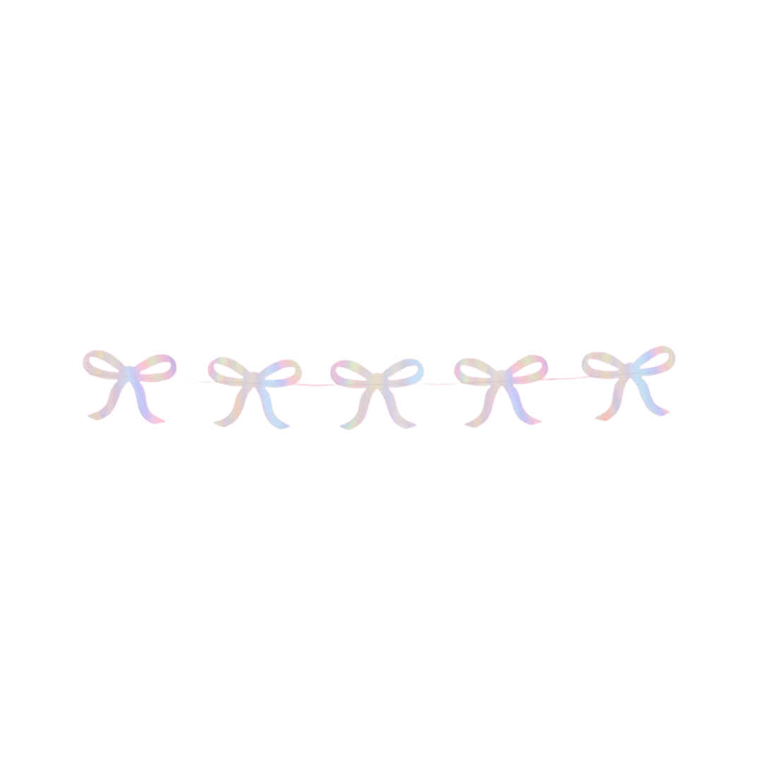 Iridescent Bow Garland Party Decor 