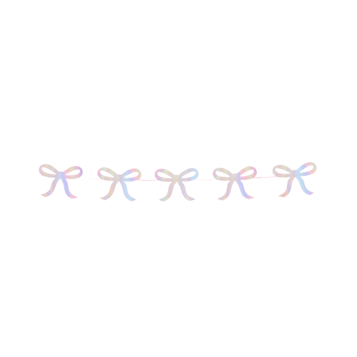 Iridescent Bow Garland Party Decor 