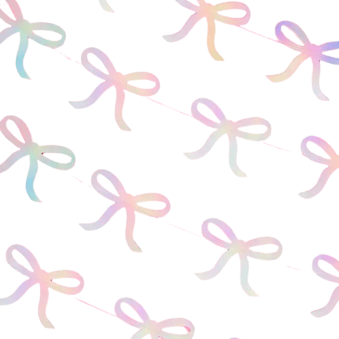 Iridescent Bow Garland Party Decor 