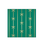 Emerald green napkin with gold bow design for celebration from Parte Haus party supply store in Bethesda MD