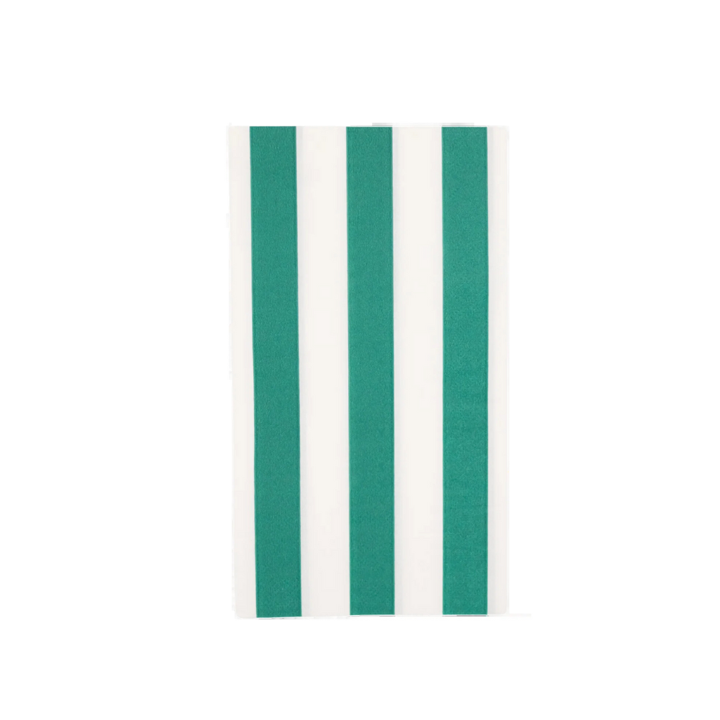 Emerald green signature cabana stripe guest towels bold striped design summer event from Parte Haus party supply store in Bethesda MD