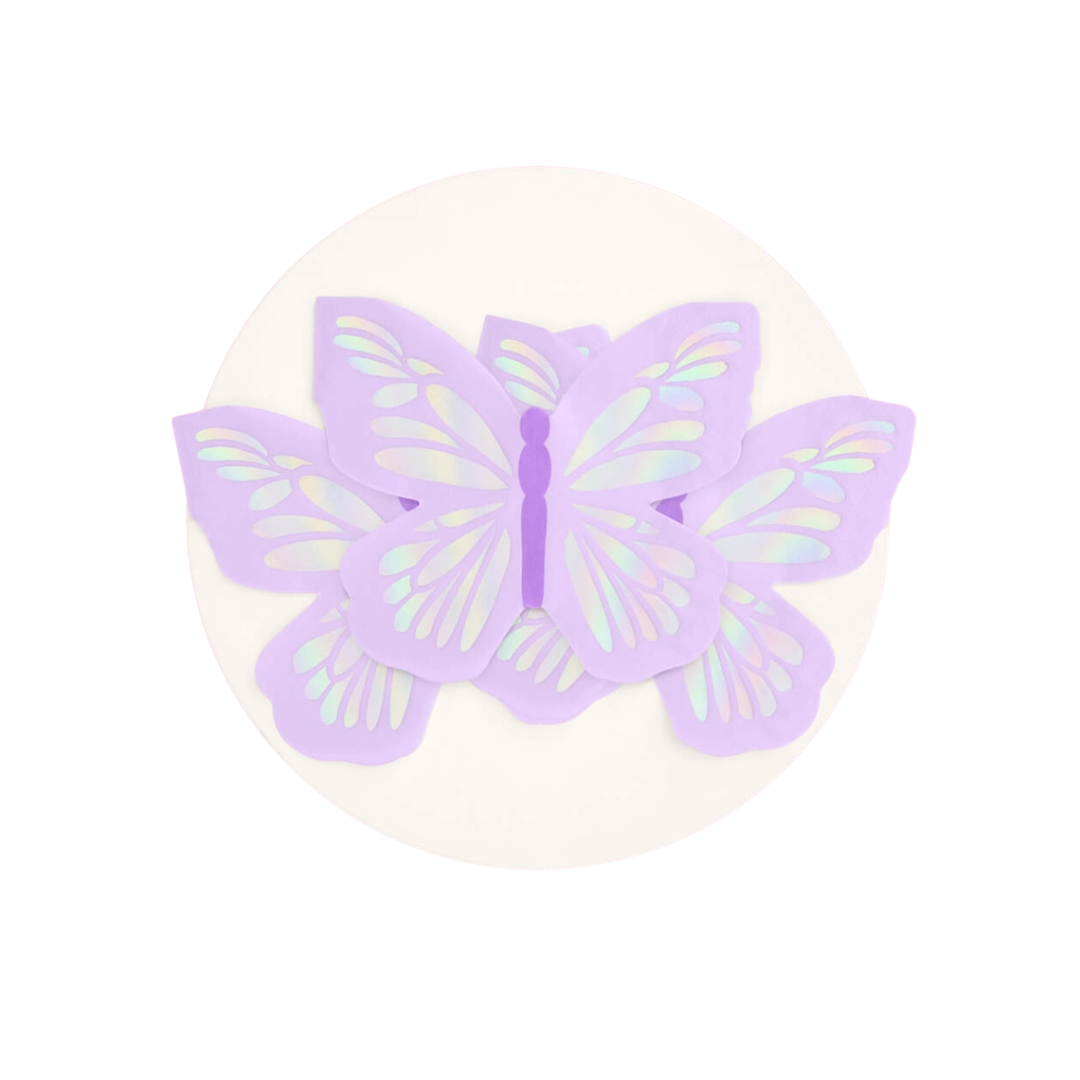 Purple Butterfly Bachelorette, Baby Shower, Birthday Party Napkins