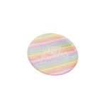 Pastel rainbow paper plate with happy birthday text birthday theme from Parte Haus party supply store in Bethesda MD