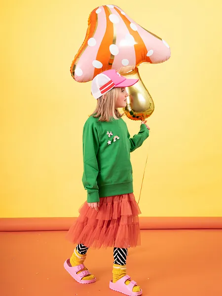 Multicolor Dotted Mushroom Foil Balloon, 30in