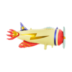 Giant Vintage Plane Foil Balloon, 36in