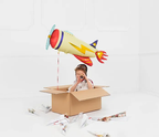 Giant Vintage Plane Foil Balloon, 36in