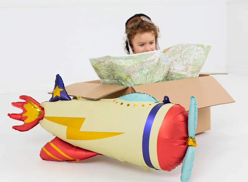 Giant Vintage Plane Foil Balloon, 36in