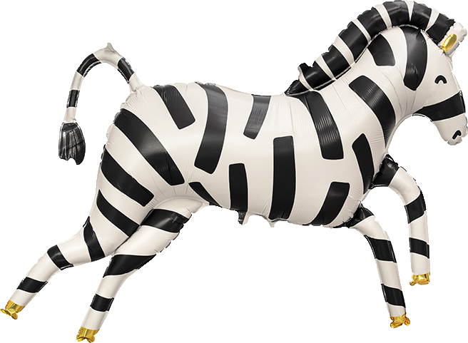 Giant Zebra Foil Balloon, 39in