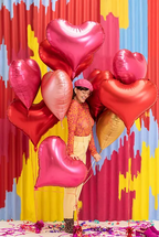 Red Heart Foil Balloon, 24in