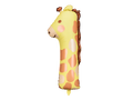 Giant Yellow Giraffe Number 1 Balloon, 37in