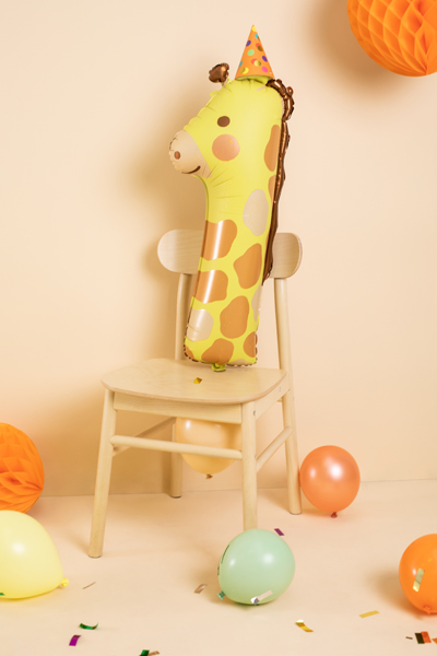 Giant Yellow Giraffe Number 1 Balloon, 37in