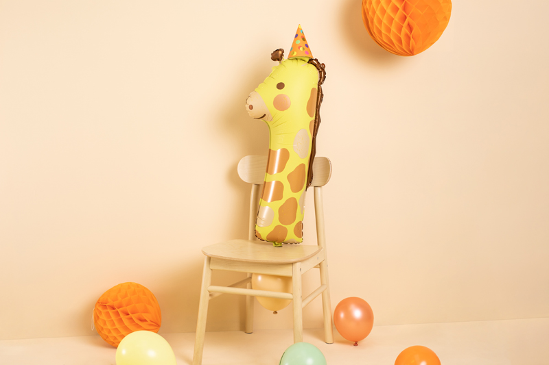 Giant Yellow Giraffe Number 1 Balloon, 37in