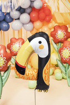 Giant Multicolored Tucan Number 4 Balloon, 38in