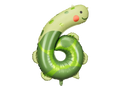 Giant Green Turtle Number 6 Foil Balloon, 37in