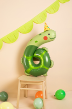 Giant Green Turtle Number 6 Foil Balloon, 37in