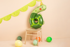 Giant Green Turtle Number 6 Foil Balloon, 37in