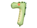 Green Crocodile Number 7 Balloon, 33in