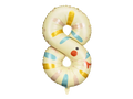 Yellow Snake Number 8 Balloon, 34in