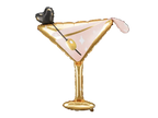 Giant Gold Martini Glass Foil Balloon, 50in