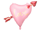 Pink Heart with Arrow "Love" Foil Balloon, 30in